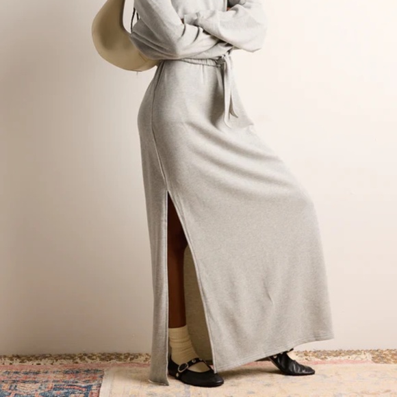 NEW Spiritual Gangster | Mackie Maxi Skirt in Heather Grey - size M - Picture 3 of 7